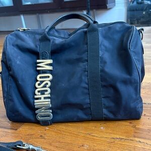 VINTAGE Moschino black nylon satchel - authentic